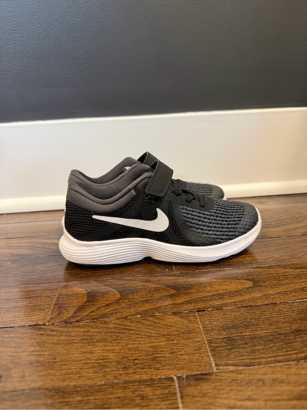 Nike Kids Black and Gray Athletic Sneakers